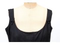John Galliano Long Black Linen And Silk Tank Dress, Size 12