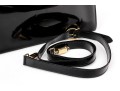 Ferragamo Handsome Black Patent Leather Top Handled Bag