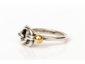 Tiffany & Co. Sterling Silver And 18k Striking Knot And Ball Style Ring, Size 6.75-