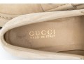 Gucci Striking Tan Suede Loafers With Gold-tone Horsebit, Size 10 B