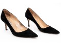 Manolo Blahnik Classic Black Suede Pumps, Size 41 1/2