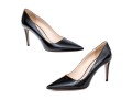 Prada Chic Black Saffiano Leather Stiletto Pumps, Size 41