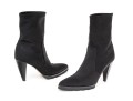 WSteiger Fabulous Hand Made Black Material Ankle Boots, Size 40