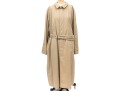 Giorgio Armani Classico Vintage Tan Oversized Belted Trench Coat, Size 42