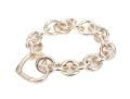 Tiffany & Co. Sterling Silver Chunky Link Bracelet With Heart Form Clasp