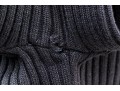 Giorgio Armani Le Collezioni Vintage Black Ribbed Button Front Sweater, Size 10