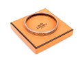 Hermès Orange, Grey And Brown Toned Slip On Bangle Bracelet, With Box