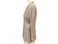 Giorgio Armani Vintage Black Label Tan Linen Button Front Blazer