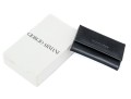 Giogio Armani Black Saffiano Leather Key Holder, Boxed