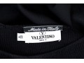 Valentino Miss V. Black Wool Knit And Pleated Long Sleeved Dress