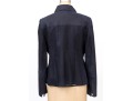 Akris Magnificent Navy Blue Fine Suede Moto Style Jacket, Size 10