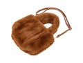 Free People Fun Brownish Orange Fuzzy Tote Bag