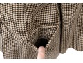 Giorgio Armani Classico Black, Brown And Tan Large Houndstooth Button Front Blazer, Size 42