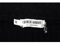 Giorgio Armani Le Collezioni Vintage Black Ribbed Button Front Sweater, Size 10