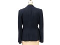 Donna Karan Vintage Classic Blue Wool Button Front Blazer, Size 8