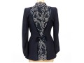 Escada Couture Fabulous Black And White Vintage Lace Paneled Blazer, Size 36