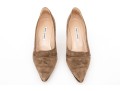 Manolo Blahnik Brownish Tan Suede Pumps, Size 41 1/2