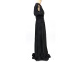 Saint Laurent Rive Gauch Fabulous Vintage Ruched Sleeveless Black Floor Length Gown, Size 38
