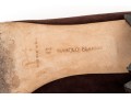 Manolo Blahnik Classic Block Heel Brown Suede Pump, Size 42