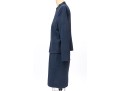 Akris Blackish Blue Wool Mandarin Collared Skirt Suit, Size 10