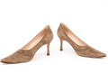Manolo Blahnik Brownish Tan Suede Pumps, Size 41 1/2
