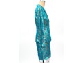 Emanuel Ungaro Vintage Turquoise And Gold Brocade Jacket And Skirt Suit, Size 10