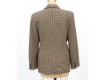 Giorgio Armani Classico Black, Brown And Tan Large Houndstooth Button Front Blazer, Size 42