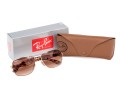Ray-Ban Brown Tortoise Pattern And Rose Metallic Trimmed Sunglasses