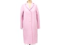 St. John Long Pink Wool Button Front Blazer/Coat, Size S