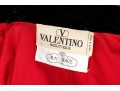 Valentino Boutique Long Red Windowpane Style Jacket With Velvet Collar And Belt, No Size Tag