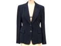 Donna Karan Vintage Classic Blue Wool Button Front Blazer, Size 8