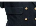 Chanel Boutique Navy Blue Vintage Double Breasted Linen Top, Size 40
