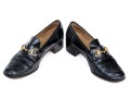 Gucci Classic Black Leather Loafers With Gold-tone Horsebit, Size 10 B