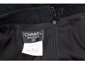 Chanel Boutique Vintage Black Wool And Silk Boucle Jacket And Skirt Suit, Size 44