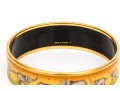 Hermès Striking Orange Toned Elephant Motif Bangle Bracelet, Please See Sizing Note