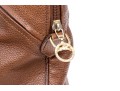 Longchamp Brown Pebbled Leather Top Handled Tote Bag
