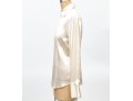 Ralph Lauren Black Label Lovely Ivory Silk Tuxedo Motif Blouse, Size 10