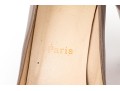 Christian Louboutin Classic Taupe Leather Pumps, Size 41 1/2