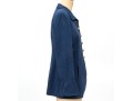 Alease Fisher Blue Cotton Bamboo Button Jacket And Dress Suit, Size 6