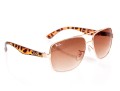Ray-Ban Brown Tortoise Pattern And Rose Metallic Trimmed Sunglasses