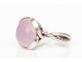 David Yurman Sterling Silver Checkerboard Rose Quartz 