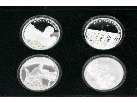 150th Anniversary Set Of Eight Silver Plated Ingots Commemorating