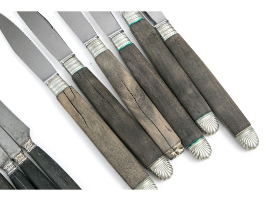 Assembled Sixty-Five Piece Flatware Collection With Wood, Bone, And Antler Handles 