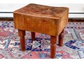 Antique Heavy Well Used Butcher Block Table