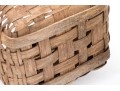 Trio Of Antique Splint Woven Apple Baskets With Handles