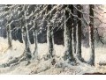 Signed Donna Large Oil On Canvas, Winter Landscape