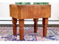 Antique Heavy Well Used Butcher Block Table