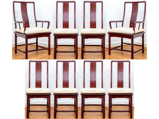 Quality Set Of Eight Vintage Rosewood Dining Chairs
