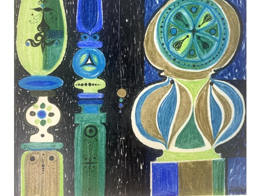 Signed Original Mid Century Framed Work