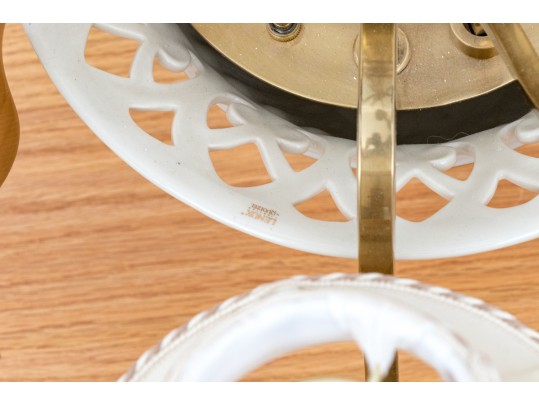 Lenox By Quoizel Brass And Ceramic Chandelier